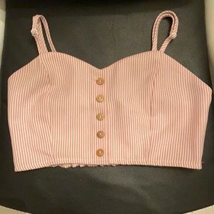Pink cropped tank